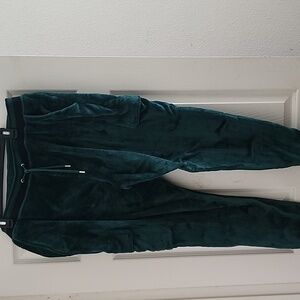 Dark Green Mens INC velour joggers xxl